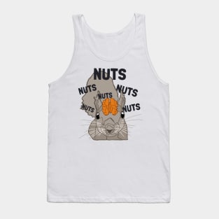 Nuts Brain Japanese Fox Eastern Gray Squirrel Lover Squirrel Tank Top